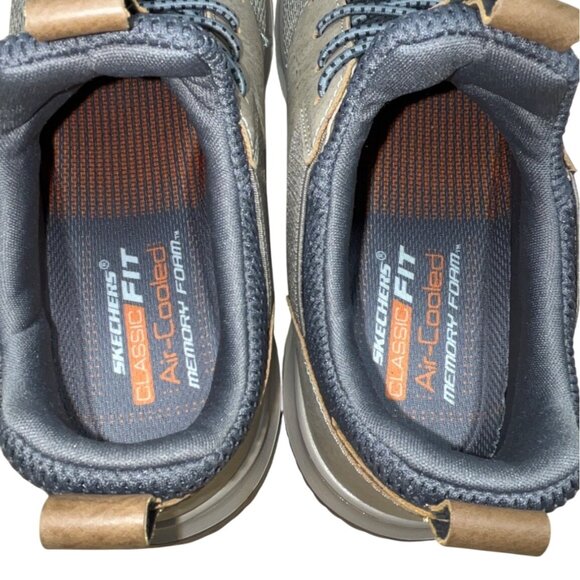 Skechers Mens Taupe Classic Fit Air-Cooled Memory Foam Sneakers Sz 9US - Picture 5 of 7